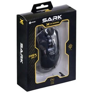 Mouse Gamer Sark 2400 Dpi Com Led E Cabo Usb 1.8 Metros Trançado